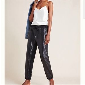 Anthropologie “Maria” black sequin joggers